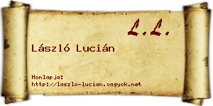 László Lucián névjegykártya