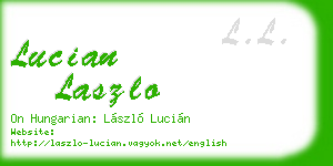 lucian laszlo business card